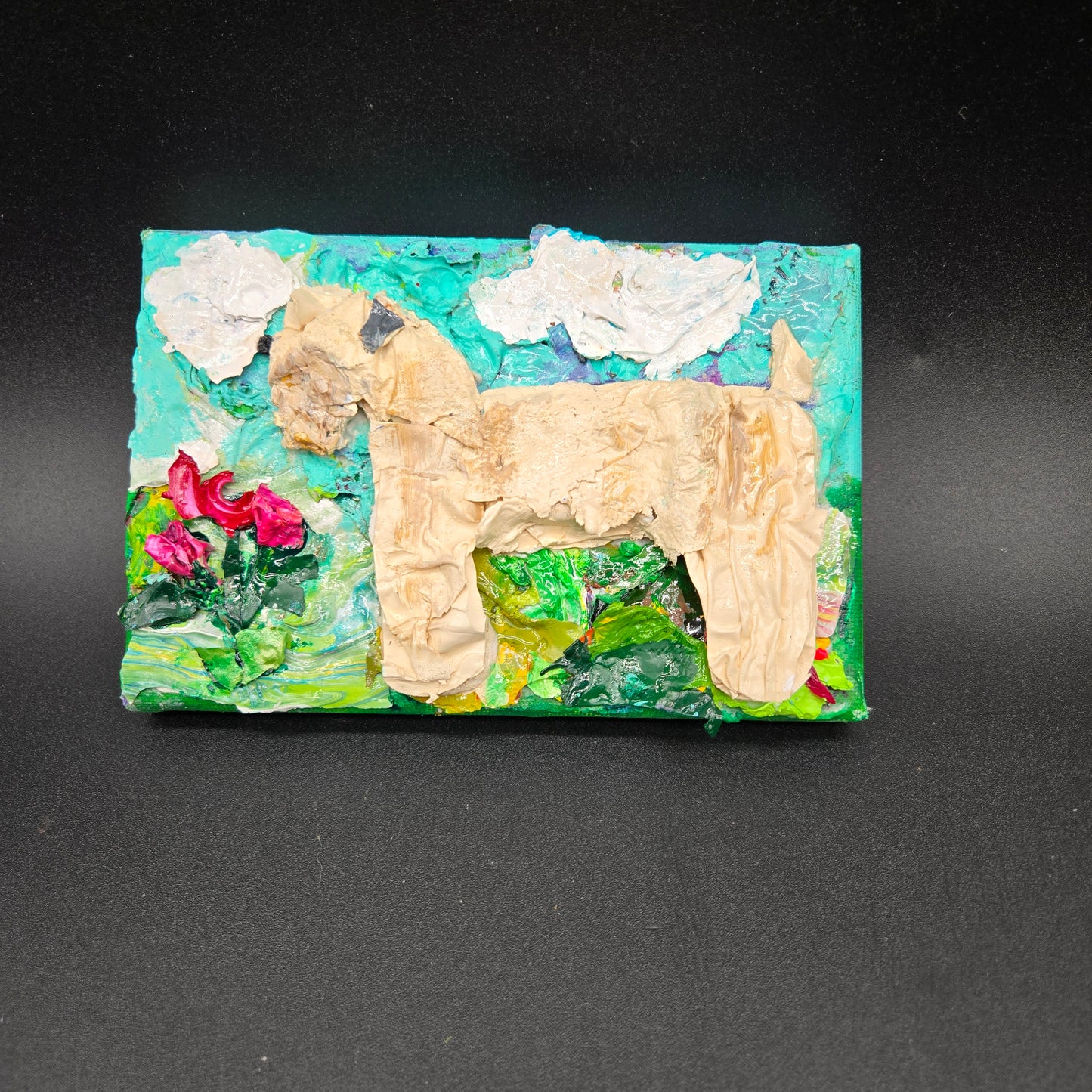 Happy Wheaten - Wheaten with greenish background 6x4 - FG014