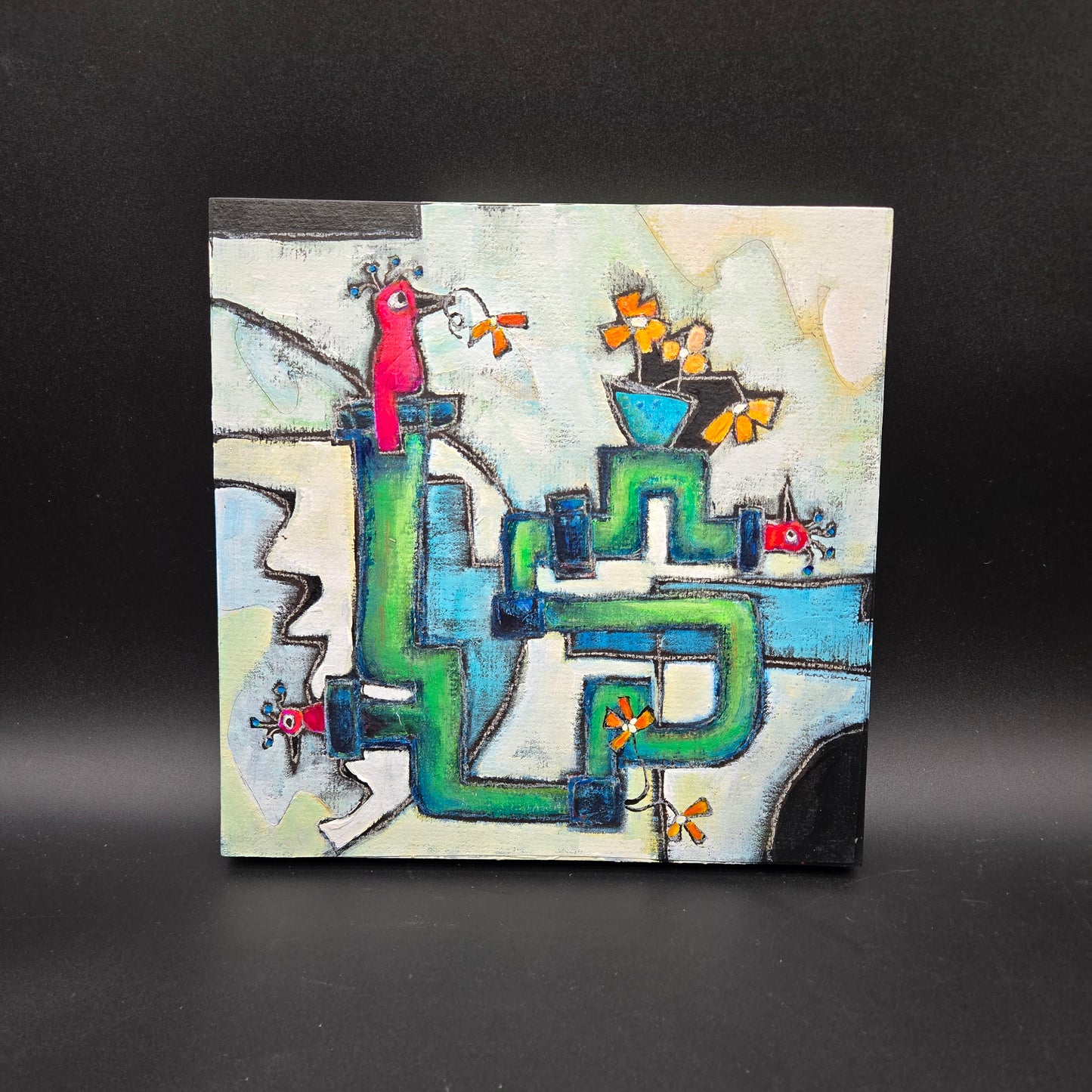 Awaiting Your Arrival - 10x10 - Acrylic On Canvas - DB060