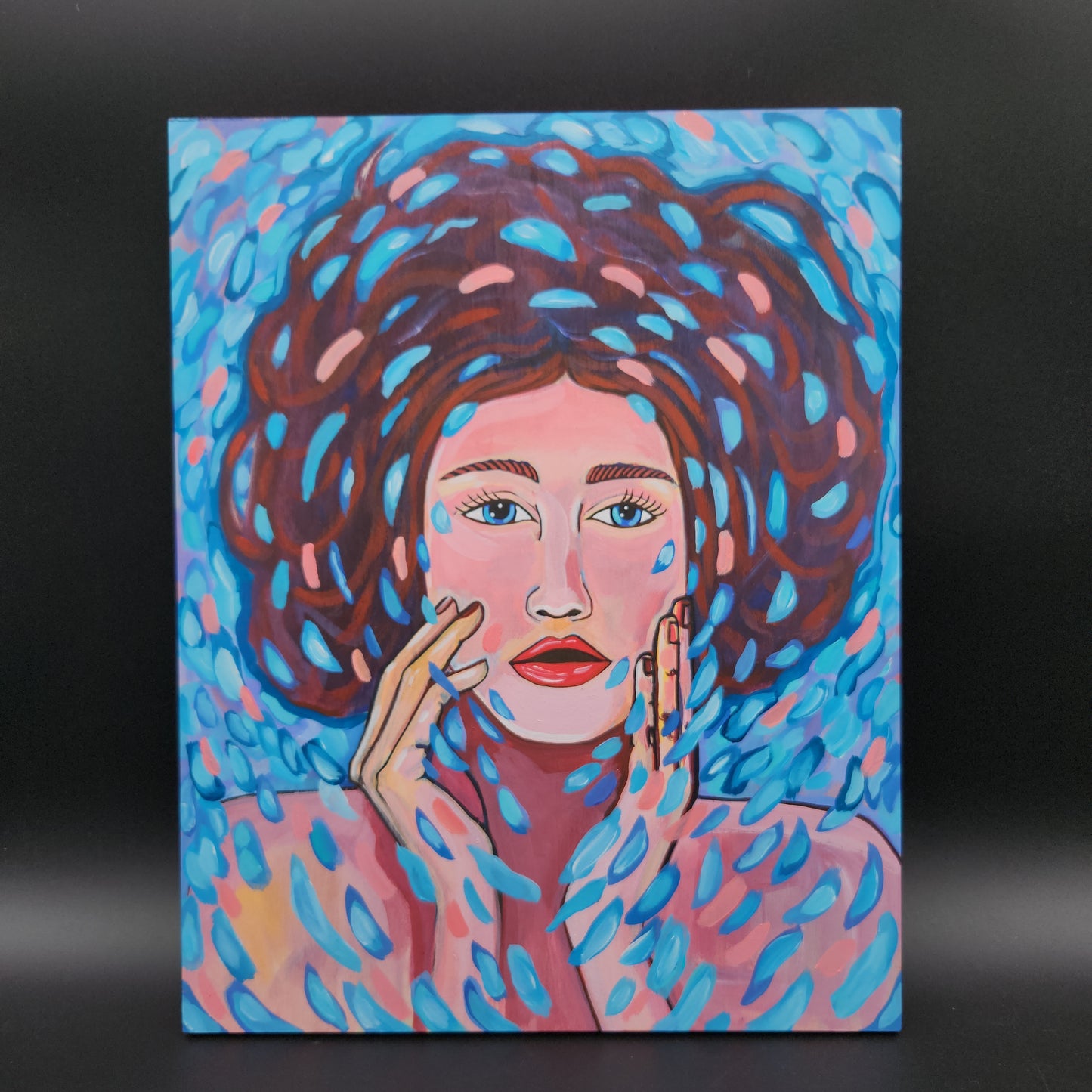 Woman in Water - Acrylic on Wood - 11x14