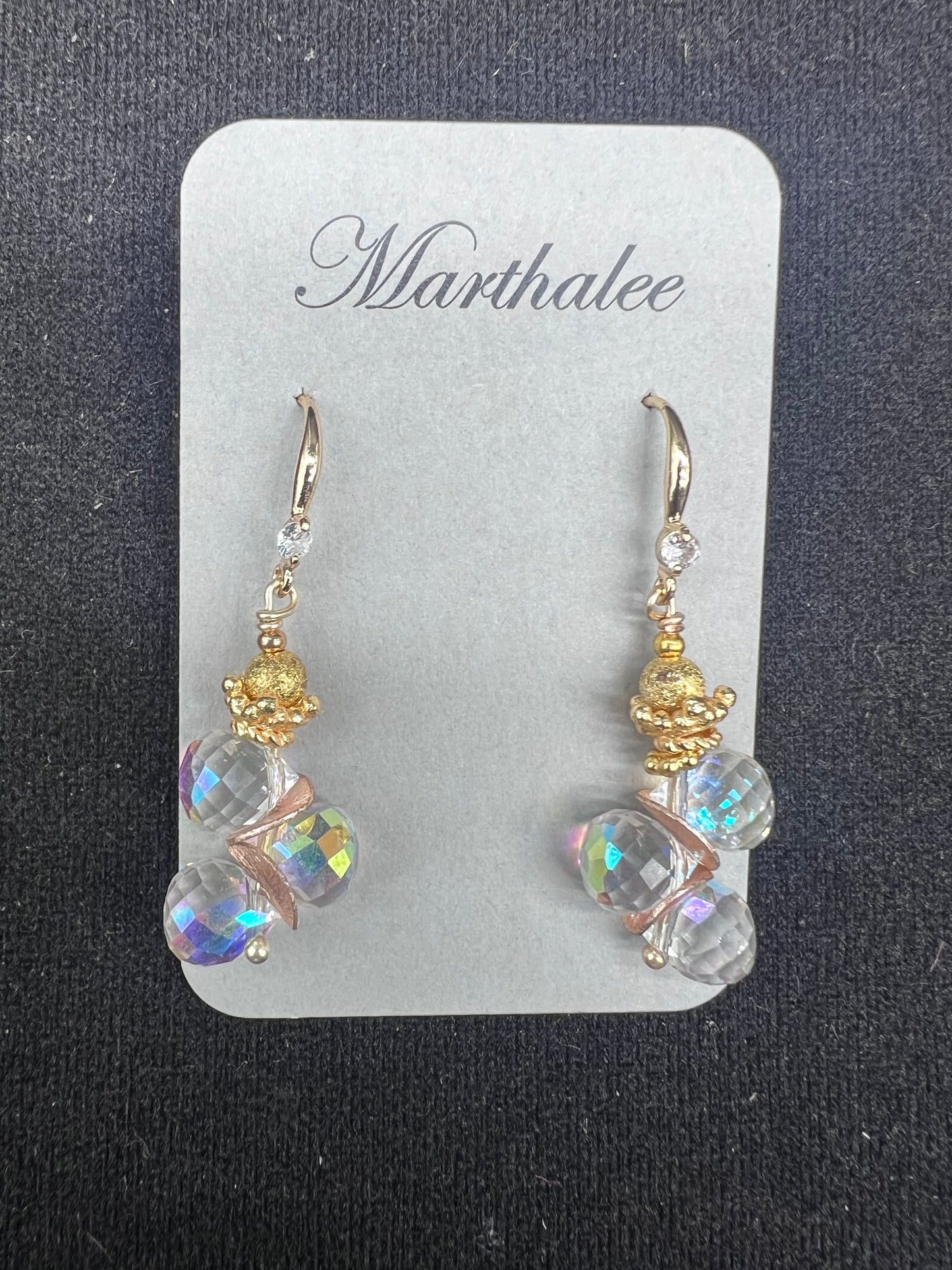 Cubic Zirconia and Gold Filled Earrings (ML110A)