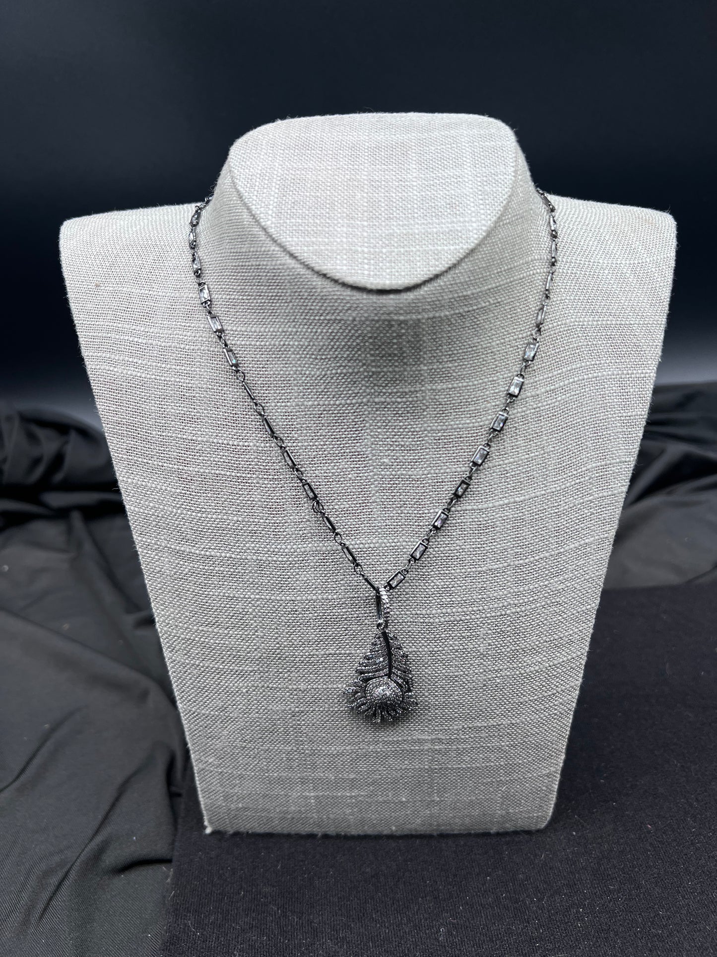 Cubic Zirconia and Gold Filled Necklace (ML085)