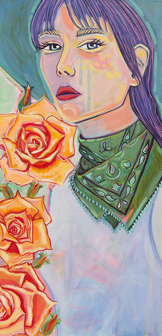 Rose Cowgirl 12x24 (CA005)