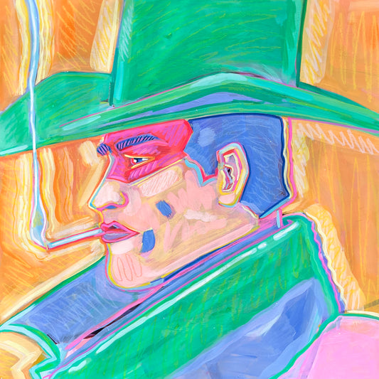 Smoking Cowboy 12x12 (CA016)