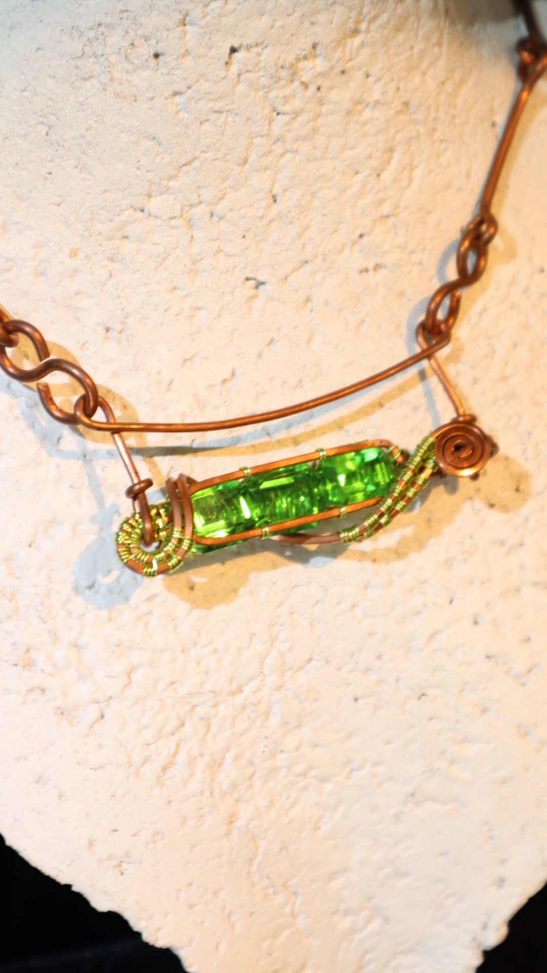 Copper & Peridot Necklace - WS018