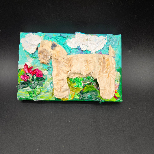 Happy Wheaten - Wheaten with greenish background 6x4 - FG014