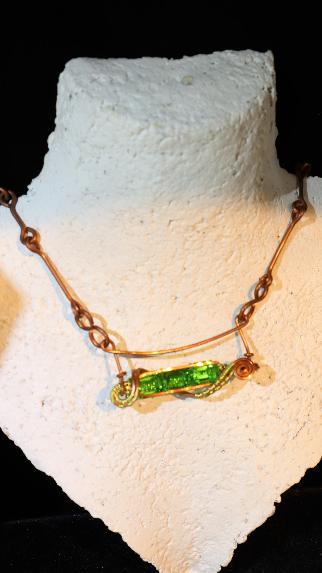 Copper & Peridot Necklace - WS018