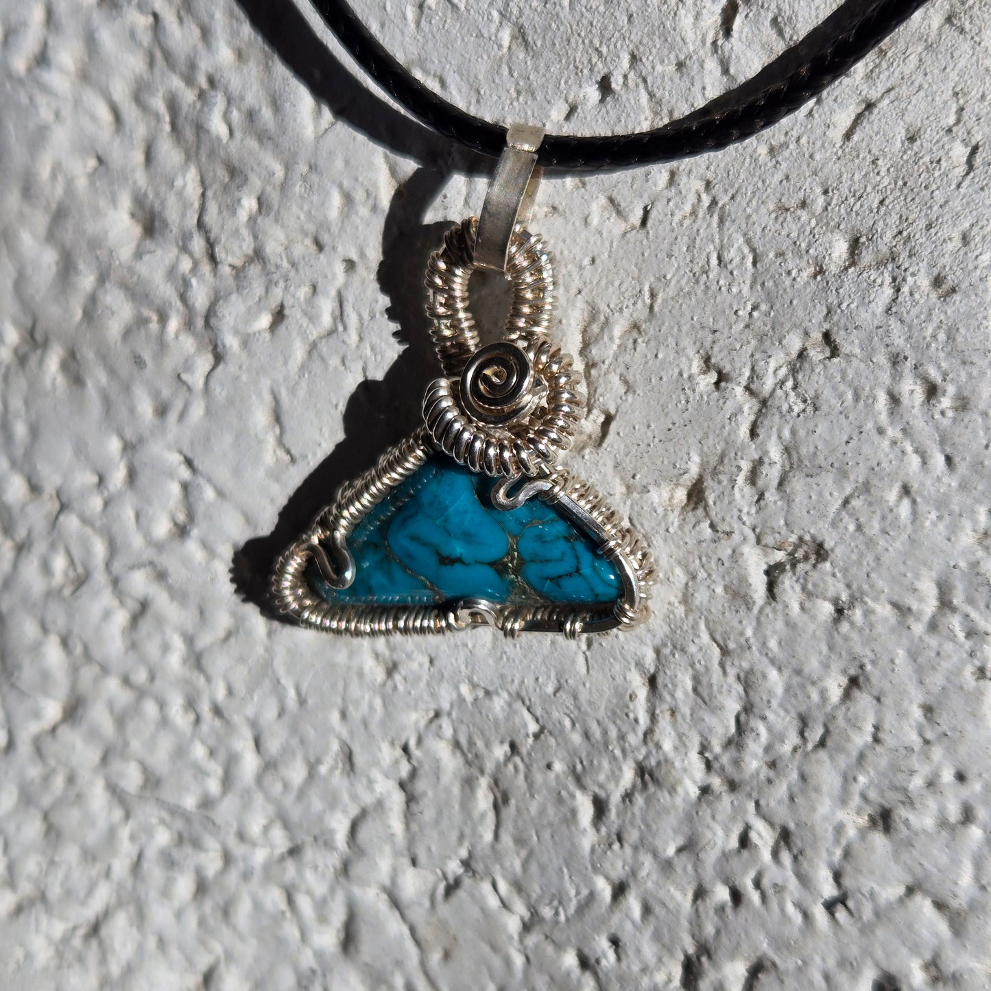 Sterling Silver & Turquoise Pendant - WS014