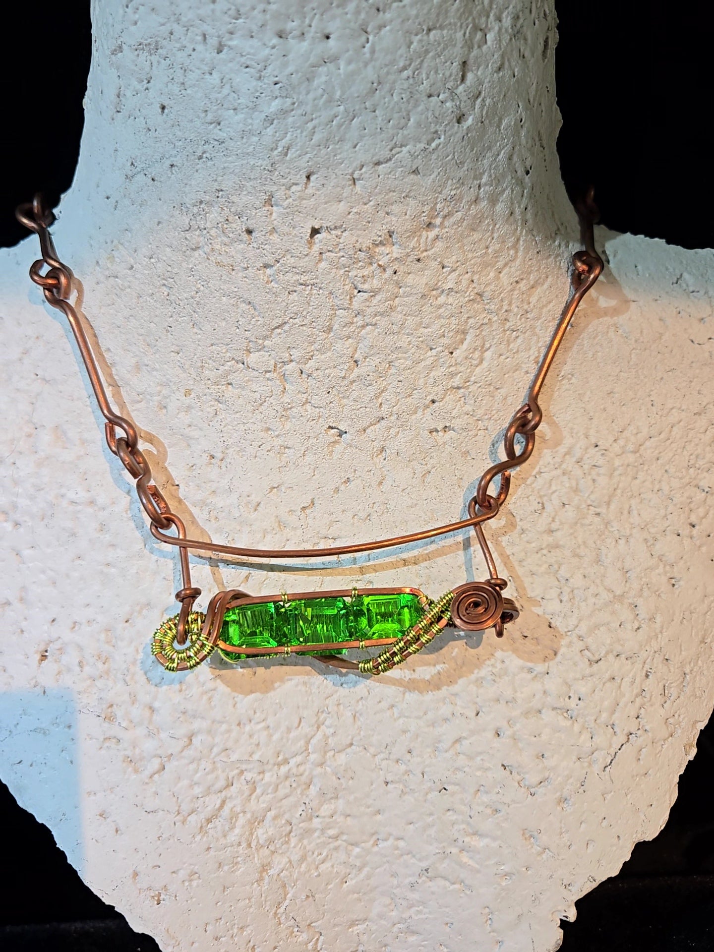 Copper & Peridot Necklace - WS018