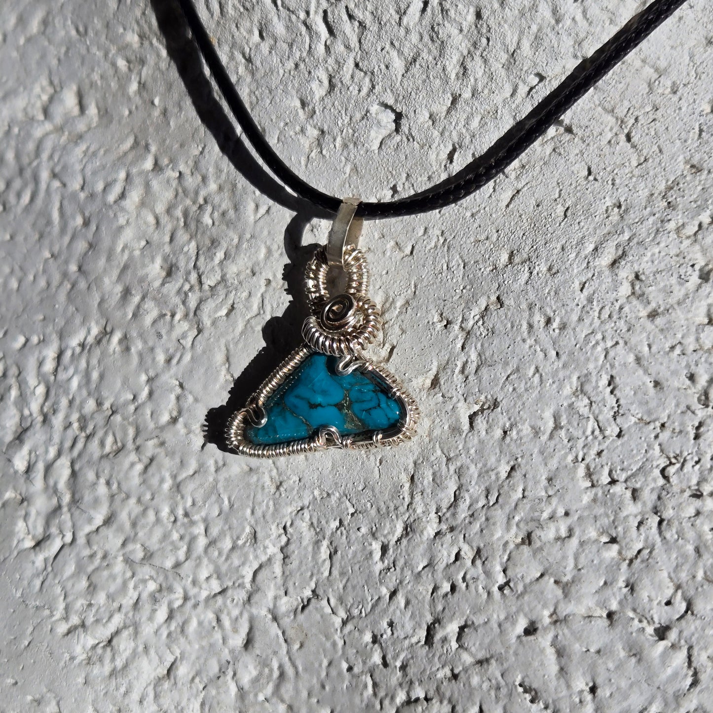 Sterling Silver & Turquoise Pendant - WS014