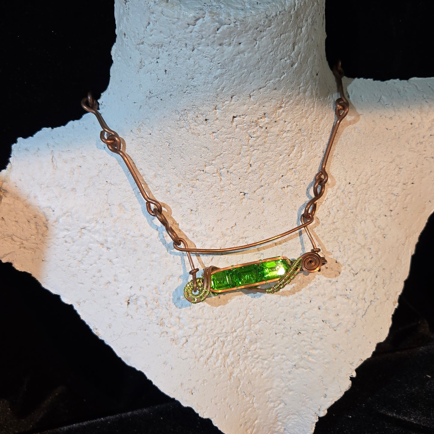 Copper & Peridot Necklace - WS018