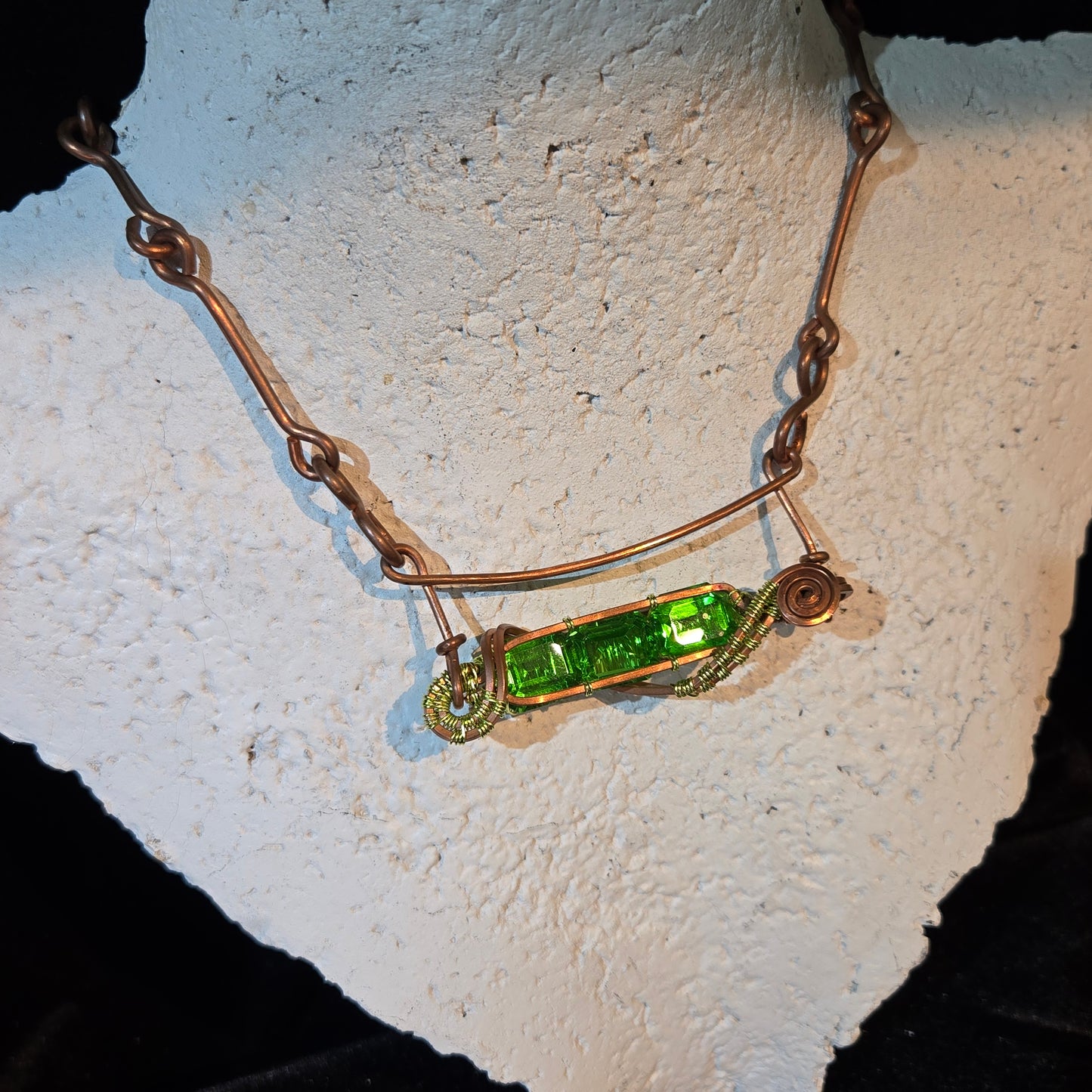 Copper & Peridot Necklace - WS018