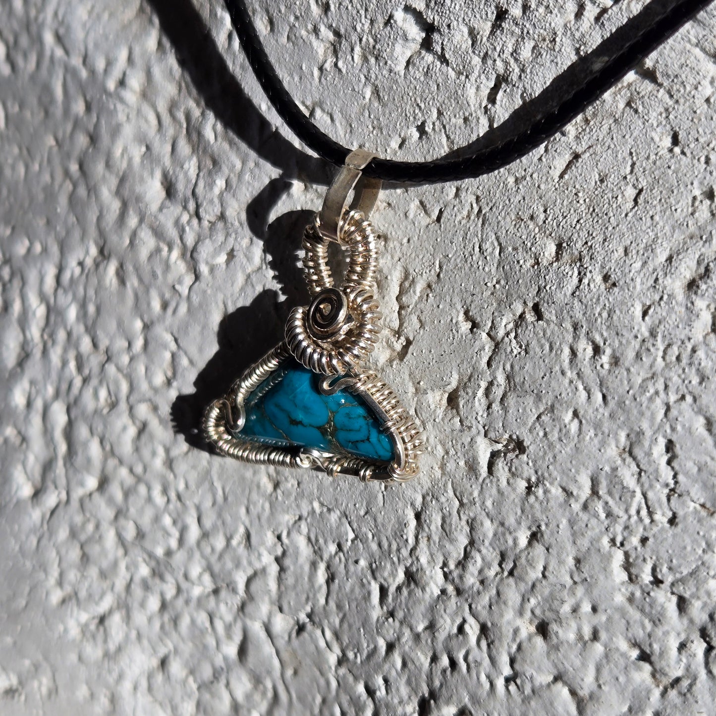 Sterling Silver & Turquoise Pendant - WS014