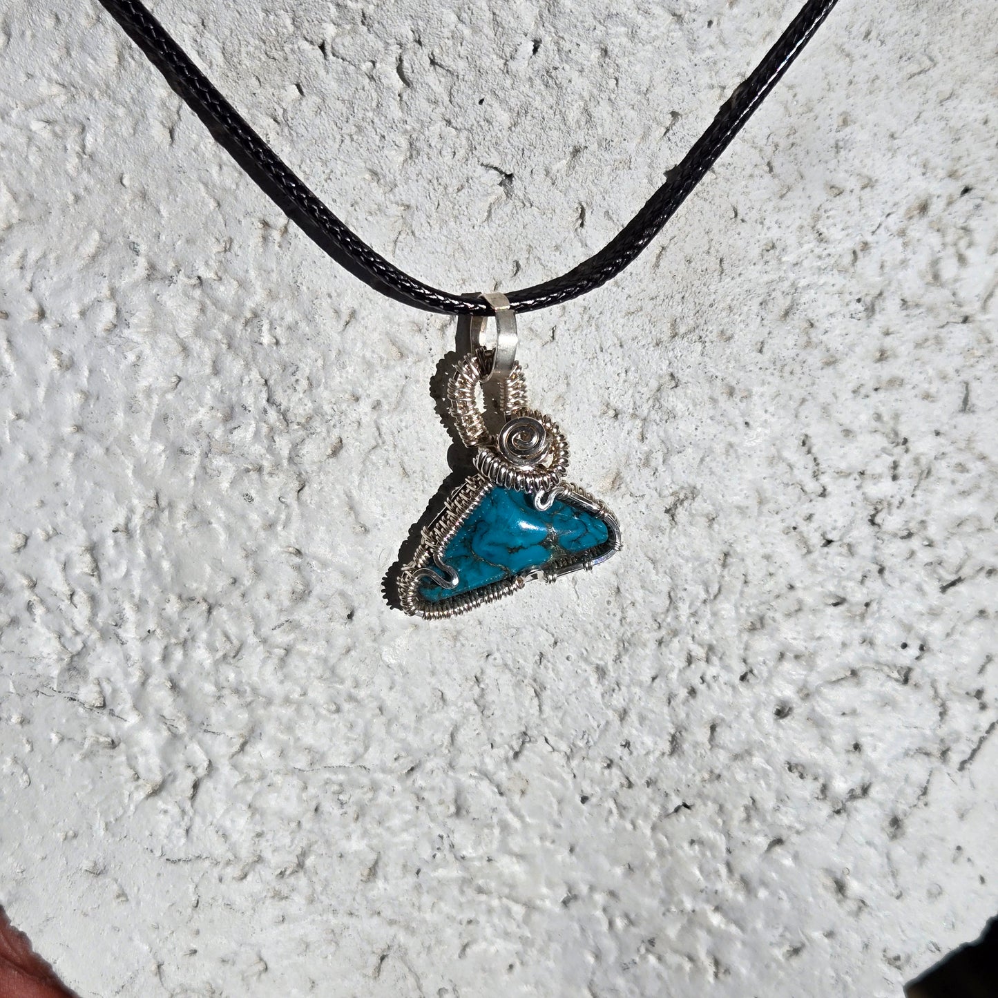 Sterling Silver & Turquoise Pendant - WS014