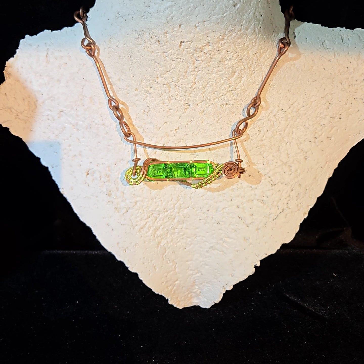 Copper & Peridot Necklace - WS018