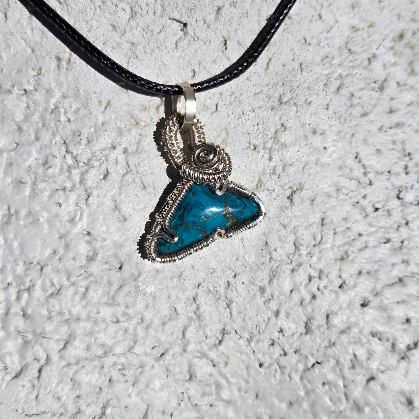 Sterling Silver & Turquoise Pendant - WS014