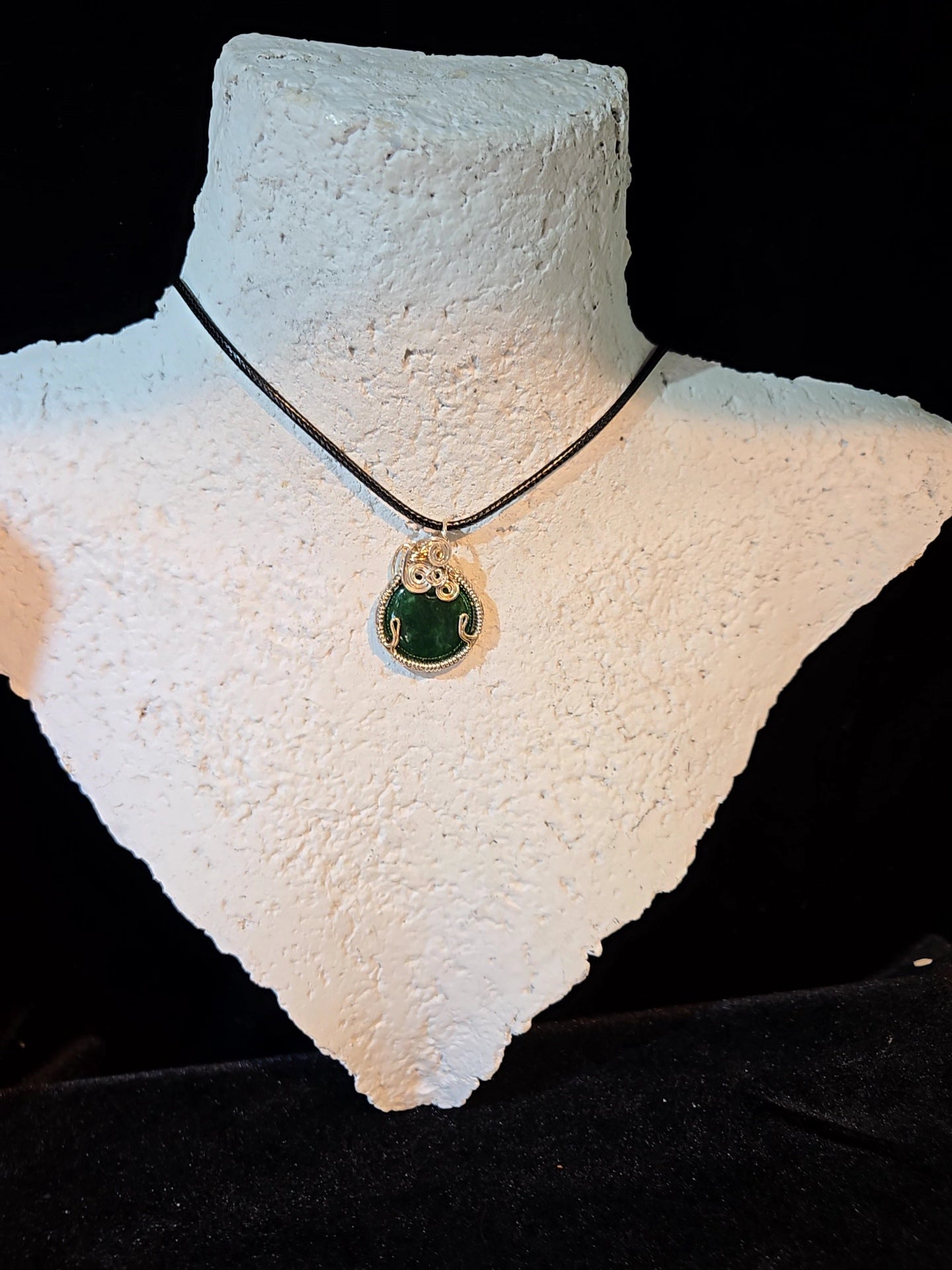 Emerald Green Quartz wrapped in 925 sterling silver and Gold Filled wire - WS025