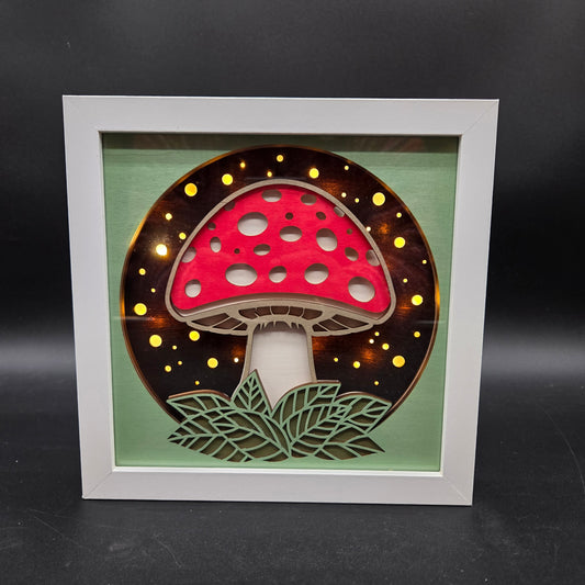 Mushroom Shadow Box Night Light.- AI002