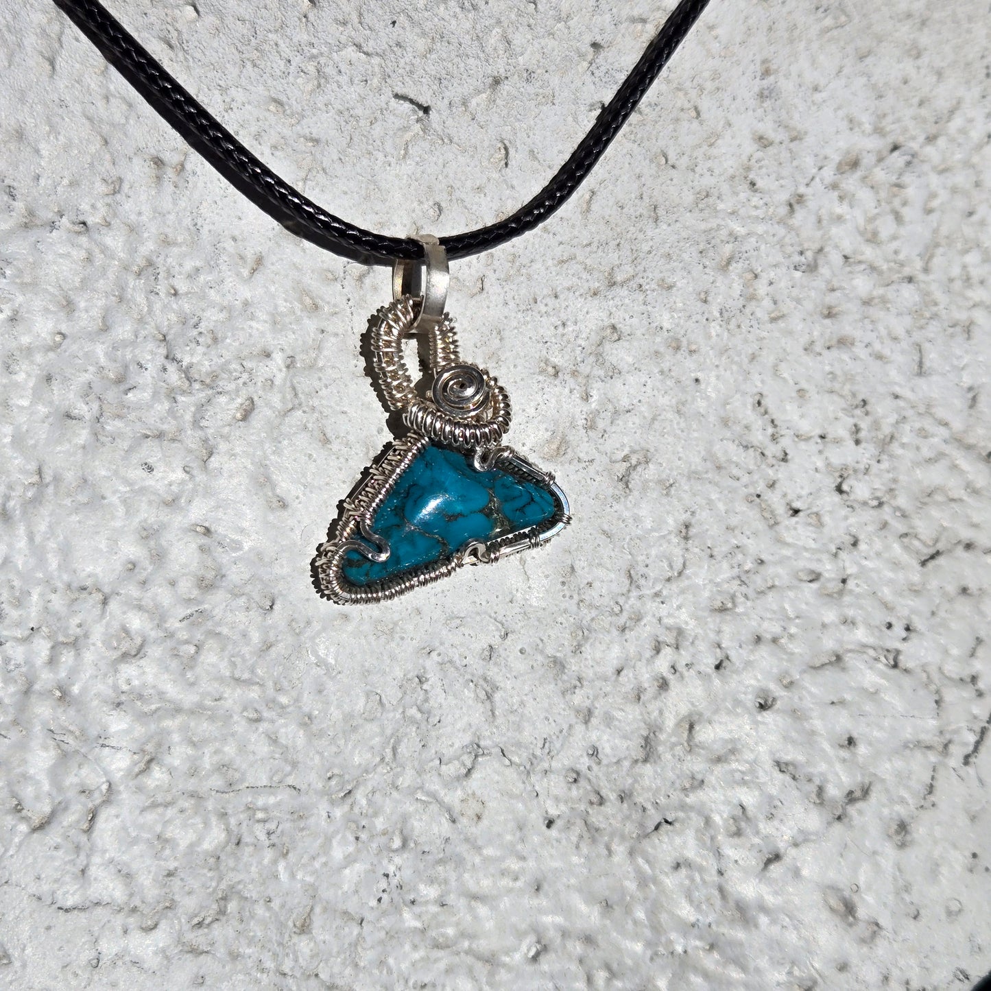 Sterling Silver & Turquoise Pendant - WS014