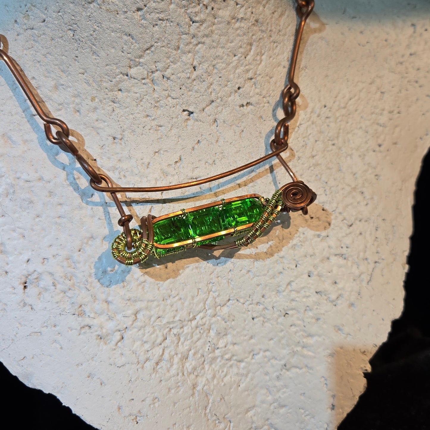 Copper & Peridot Necklace - WS018