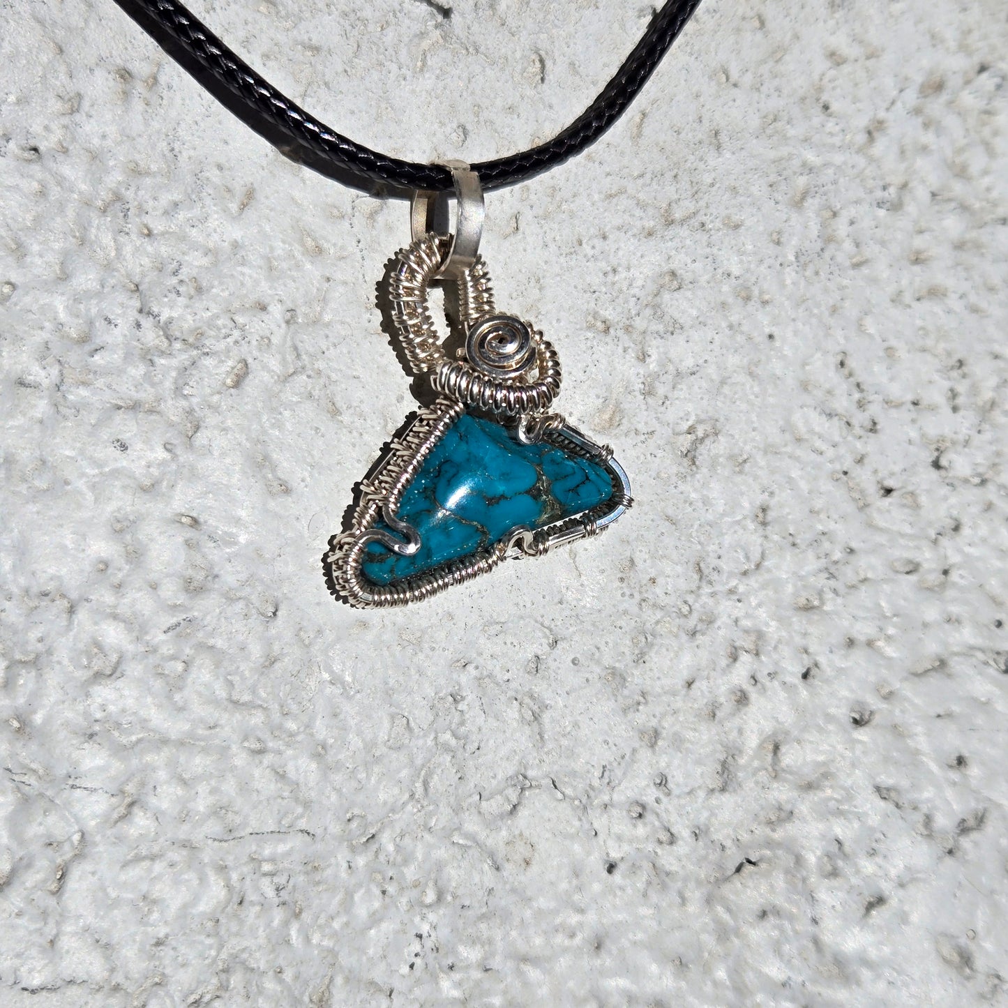 Sterling Silver & Turquoise Pendant - WS014