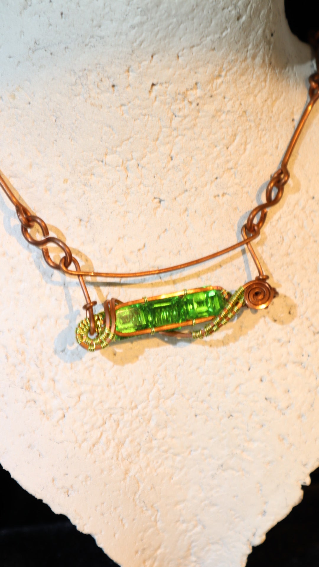 Copper & Peridot Necklace - WS018